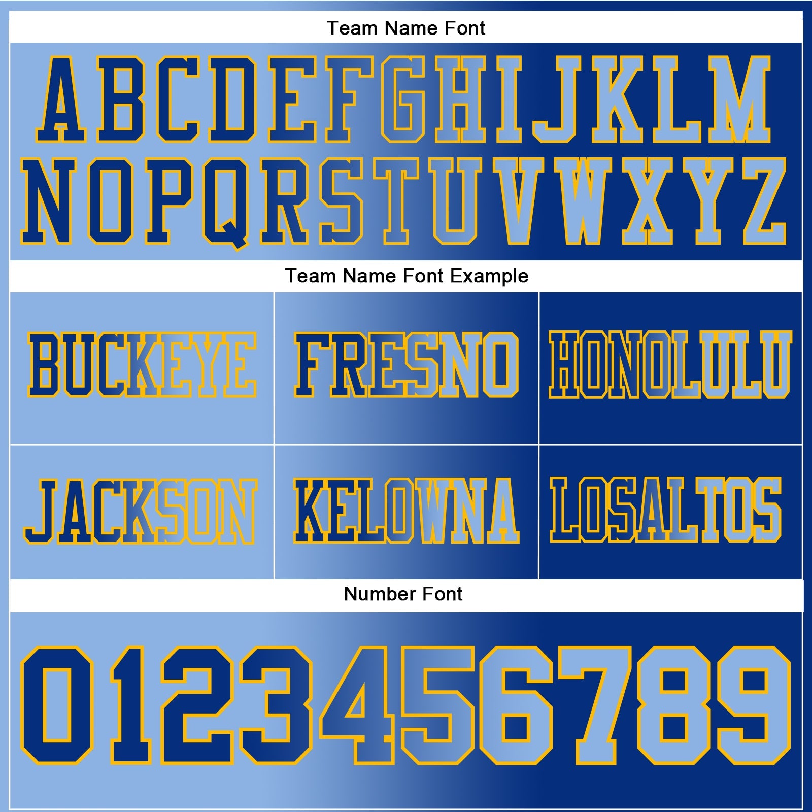 Custom Royal Light Blue-Gold Mesh Authentic Gradient Fashion Football Jersey - Sky-Custom