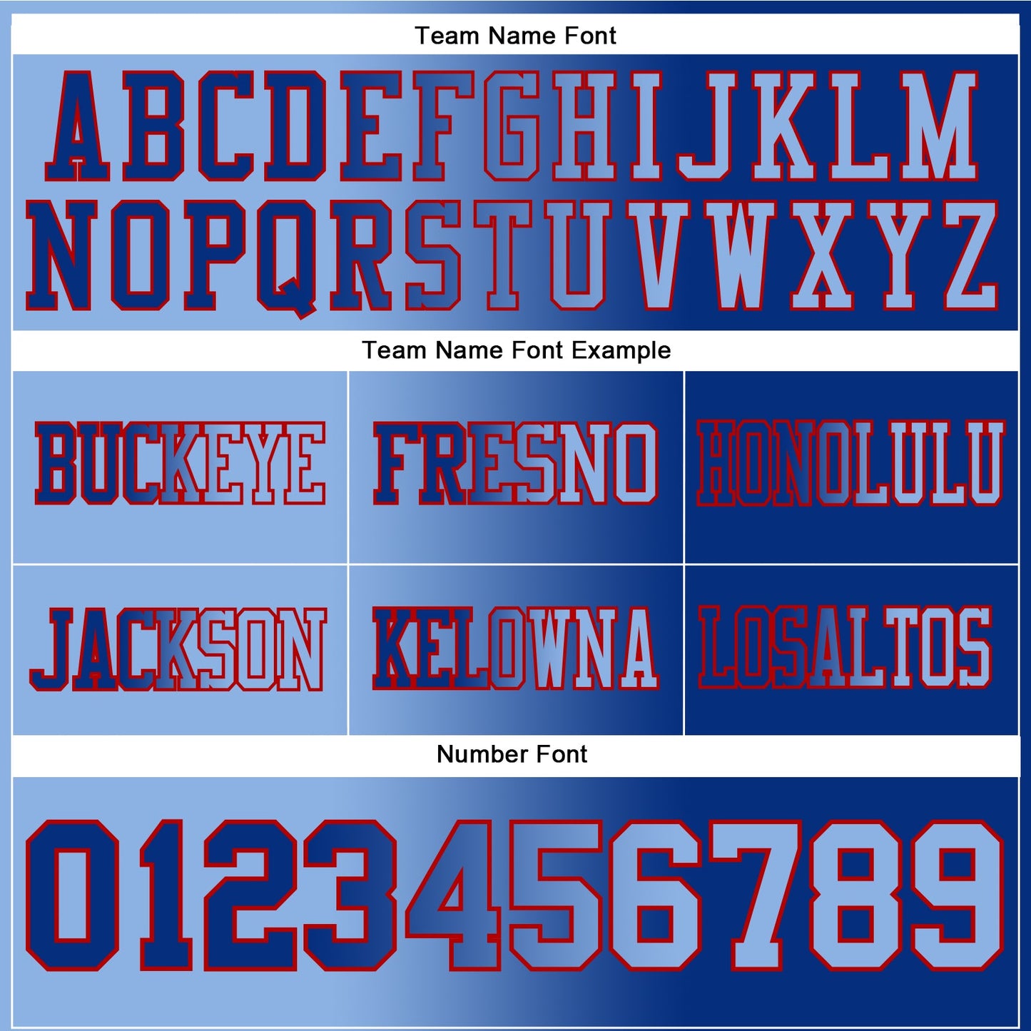 Custom Royal Light Blue-Red Mesh Authentic Gradient Fashion Football Jersey - Sky-Custom