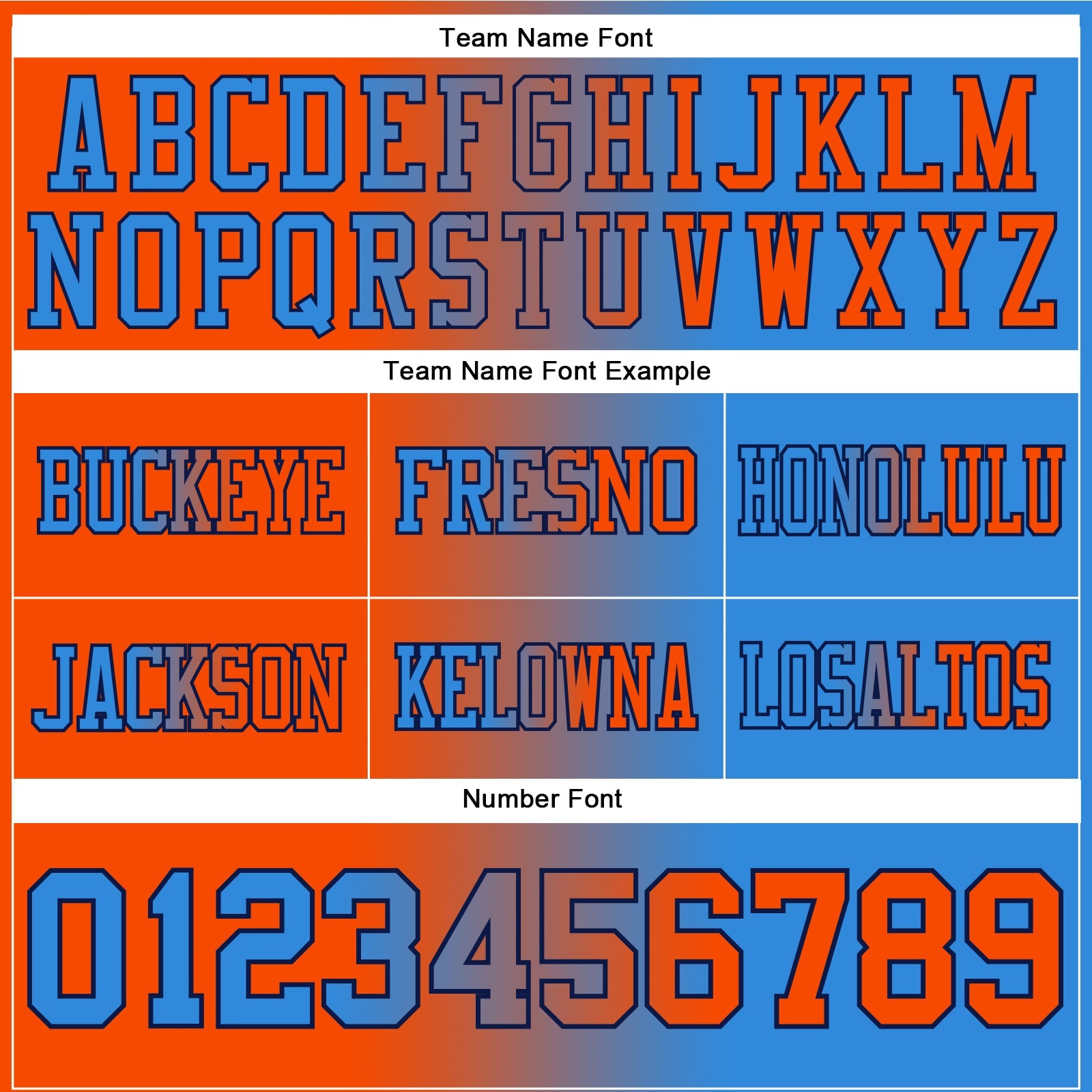 Custom Powder Blue Orange-Navy Mesh Authentic Gradient Fashion Football Jersey - Sky-Custom