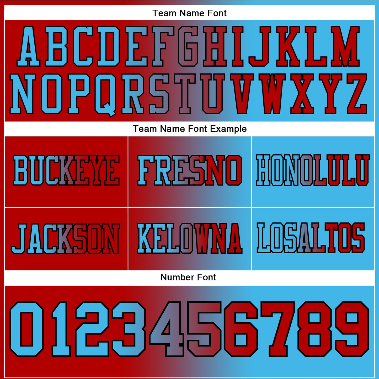 Custom Sky Blue Red-Black Mesh Authentic Gradient Fashion Football Jersey - Sky-Custom