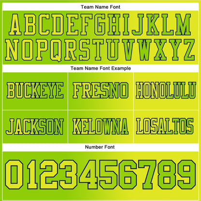 Custom Neon Yellow Neon Green-Navy Mesh Authentic Gradient Fashion Football Jersey - Sky-Custom