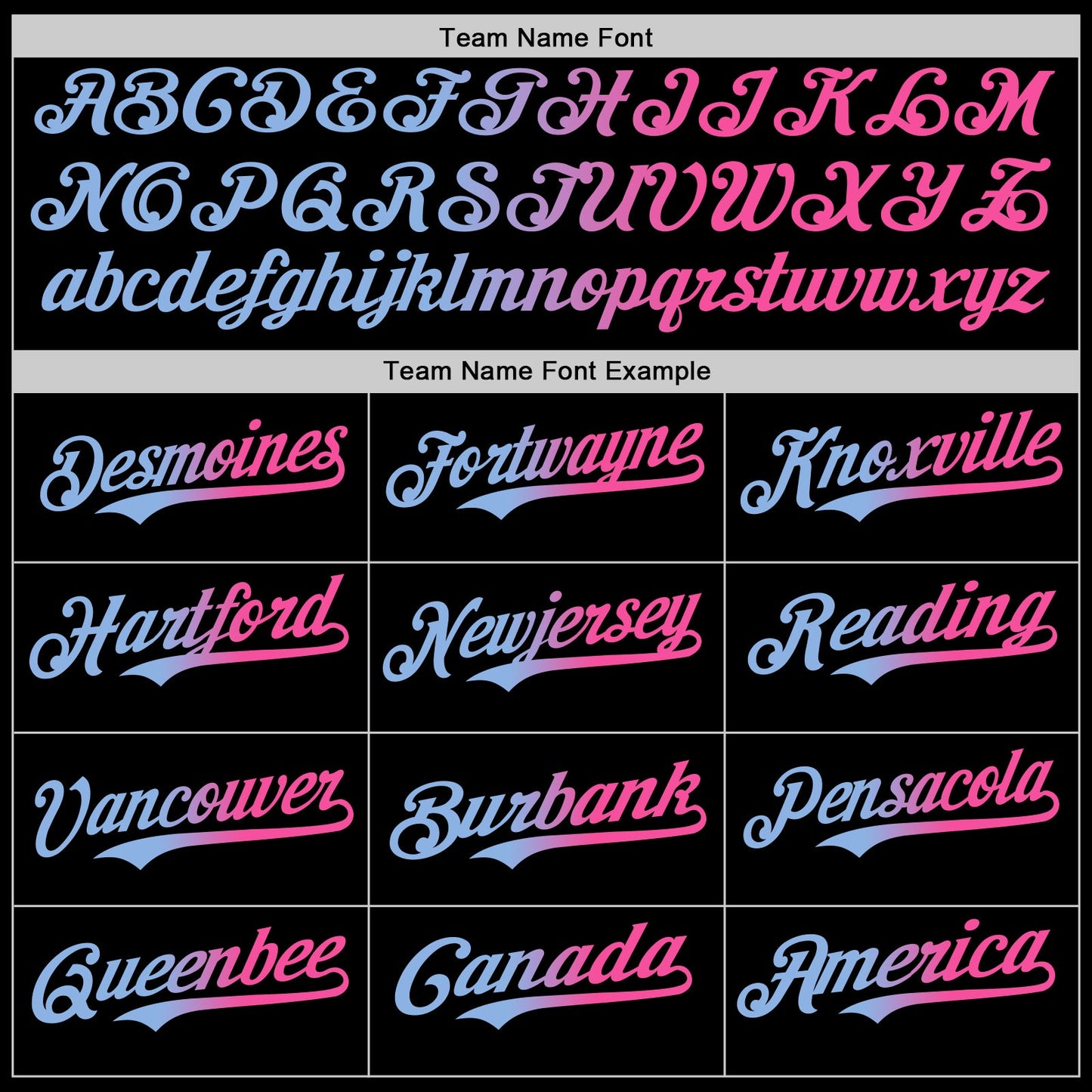 Custom Black Pink-Light Blue Authentic Gradient Fashion Baseball Jersey - Sky-Custom