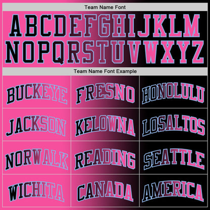 Custom Black Pink-Light Blue Authentic Gradient Fashion Basketball Jersey - Sky-Custom