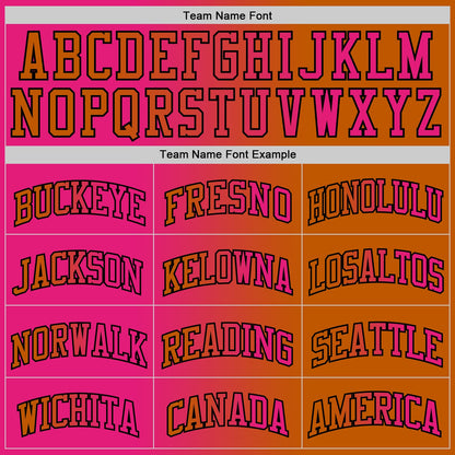 Custom Texas Orange Hot Pink-Black Authentic Gradient Fashion Basketball Jersey - Sky-Custom