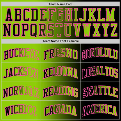Custom Black Neon Green-Pink Authentic Gradient Fashion Basketball Jersey - Sky-Custom