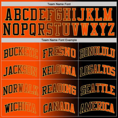 Custom Black Orange-Old Gold Authentic Gradient Fashion Basketball Jersey - Sky-Custom