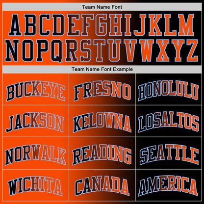 Custom Black Orange-Light Blue Authentic Gradient Fashion Basketball Jersey - Sky-Custom