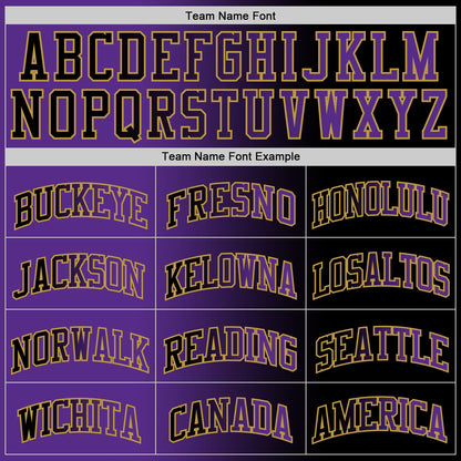 Custom Black Purple-Old Gold Authentic Gradient Fashion Basketball Jersey - Sky-Custom