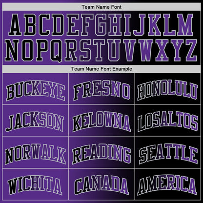 Custom Black Purple-Gray Authentic Gradient Fashion Basketball Jersey - Sky-Custom