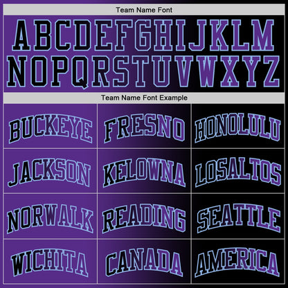 Custom Black Purple-Light Blue Authentic Gradient Fashion Basketball Jersey - Sky-Custom