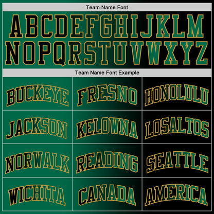 Custom Black Kelly Green-Old Gold Authentic Gradient Fashion Basketball Jersey - Sky-Custom