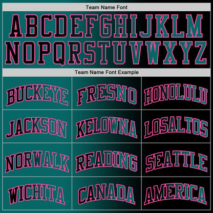 Custom Black Teal-Pink Authentic Gradient Fashion Basketball Jersey - Sky-Custom