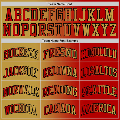 Custom Red Old Gold-Black Authentic Gradient Fashion Basketball Jersey - Sky-Custom