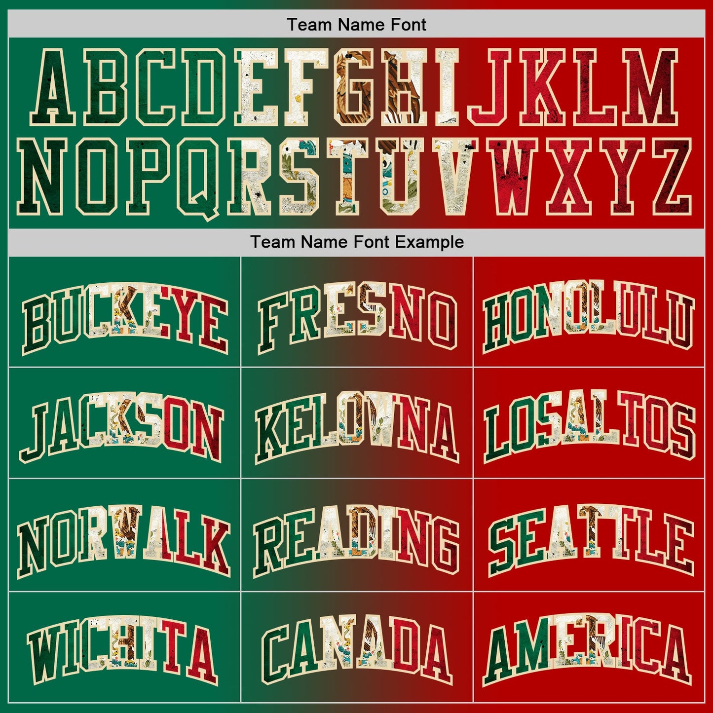 Custom Red Vintage Mexican Flag Kelly Green-Cream Authentic Gradient Fashion Basketball Jersey - Sky-Custom