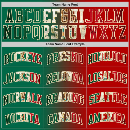 Custom Red Vintage Mexican Flag Kelly Green-Cream Authentic Gradient Fashion Basketball Jersey - Sky-Custom