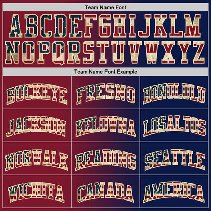 Custom Navy Vintage USA Flag Maroon-Cream Authentic Gradient Fashion Basketball Jersey - Sky-Custom