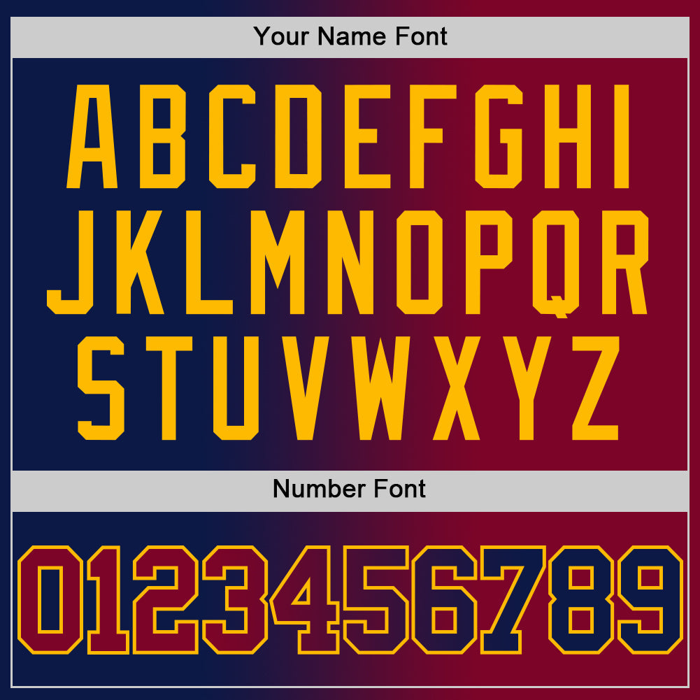 Custom Navy Maroon-Gold Authentic Gradient Fashion Basketball Jersey - Sky-Custom