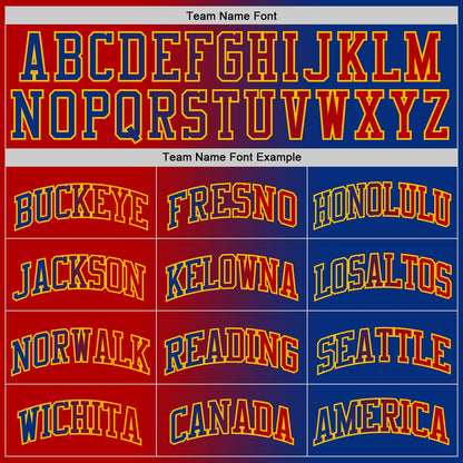 Custom Royal Red-Gold Authentic Gradient Fashion Basketball Jersey - Sky-Custom