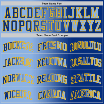 Custom Royal Light Blue-Gold Authentic Gradient Fashion Basketball Jersey - Sky-Custom