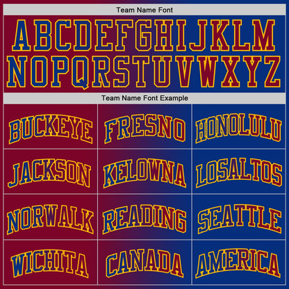 Custom Royal Maroon-Gold Authentic Gradient Fashion Basketball Jersey - Sky-Custom