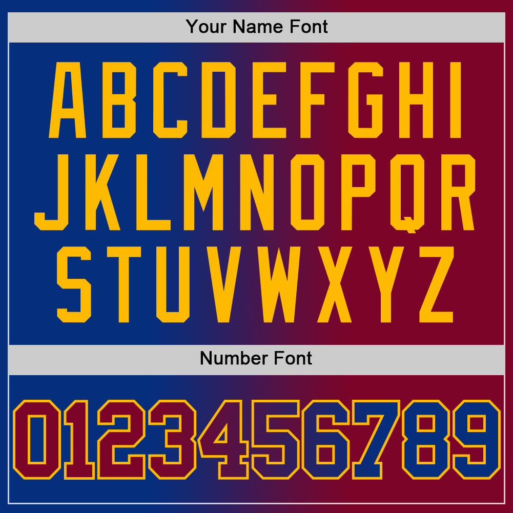 Custom Royal Maroon-Gold Authentic Gradient Fashion Basketball Jersey - Sky-Custom