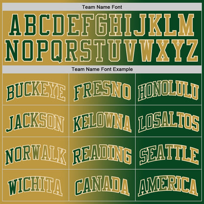 Custom Green Old Gold-Cream Authentic Gradient Fashion Basketball Jersey - Sky-Custom
