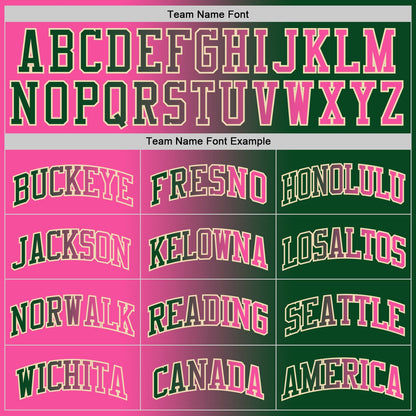 Custom Green Pink-Cream Authentic Gradient Fashion Basketball Jersey - Sky-Custom