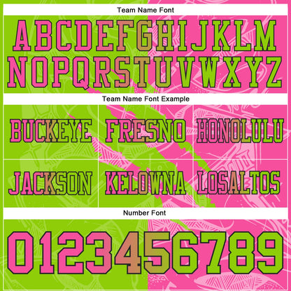 Custom Neon Green Pink-Black Mesh Authentic Gradient Fashion Scratch Football Jersey - Sky-Custom