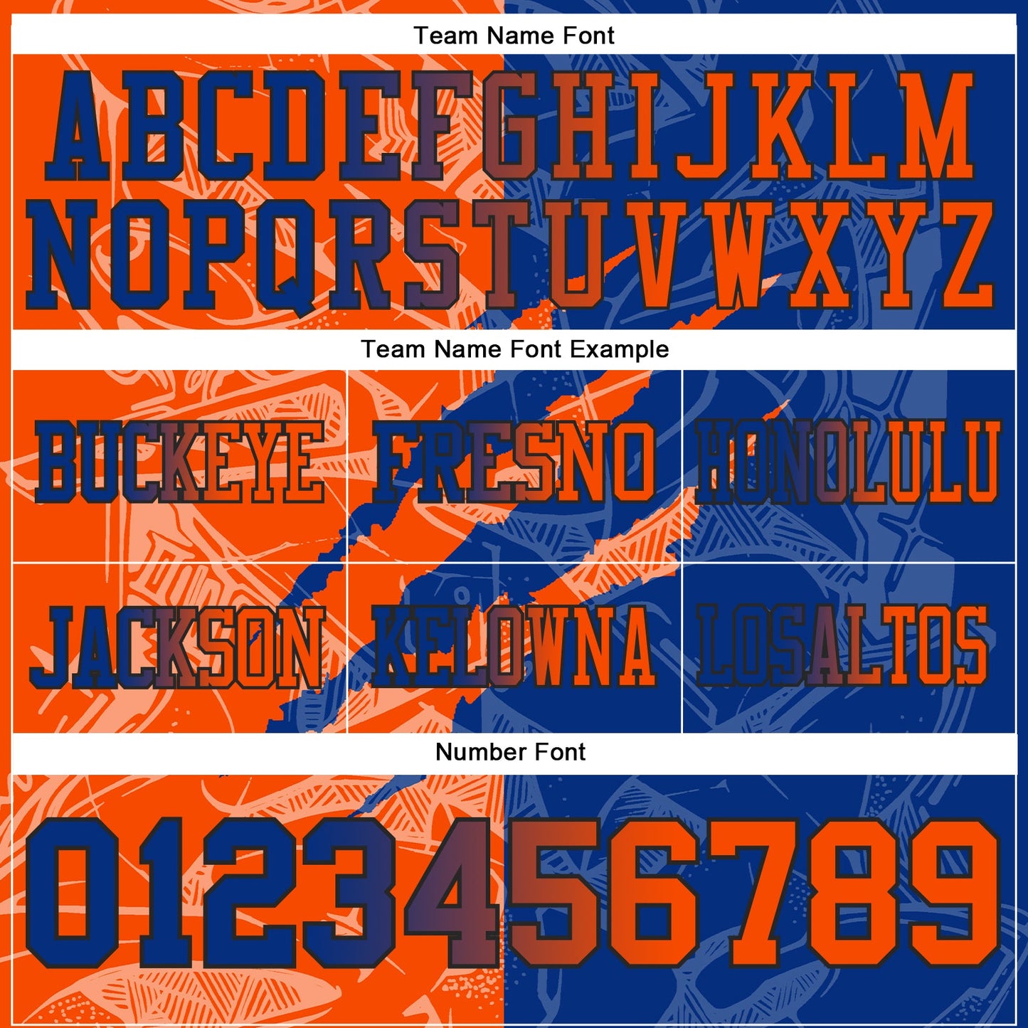 Custom Royal Orange-Black Mesh Authentic Gradient Fashion Scratch Football Jersey - Sky-Custom