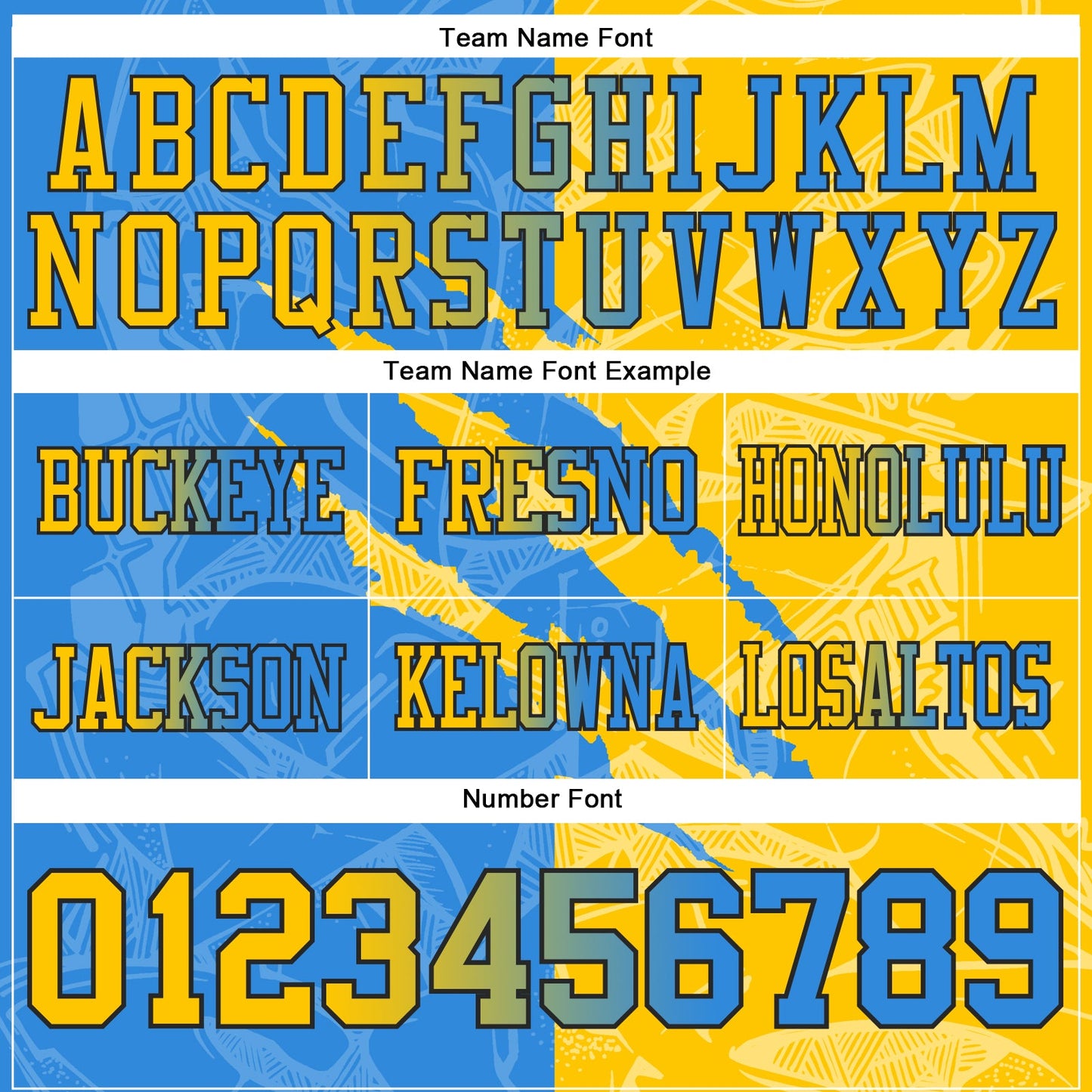 Custom Powder Blue Yellow-Black Mesh Authentic Gradient Fashion Scratch Football Jersey - Sky-Custom