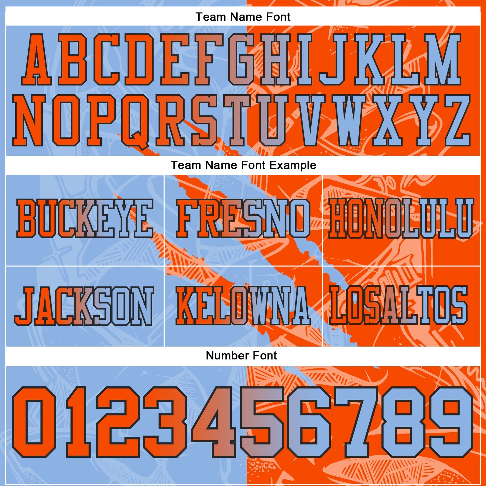 Custom Light Blue Orange-Black Mesh Authentic Gradient Fashion Scratch Football Jersey - Sky-Custom