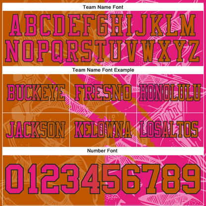 Custom Texas Orange Hot Pink-Black Mesh Authentic Gradient Fashion Scratch Football Jersey - Sky-Custom