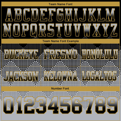 Custom Black Gray-Old Gold Mesh Authentic Gradient Square Shape Flag Football Jersey - Sky-Custom