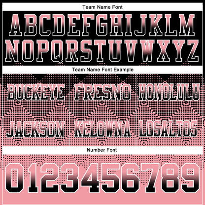 Custom Black Medium Pink-White Mesh Authentic Gradient Square Shape Flag Football Jersey - Sky-Custom