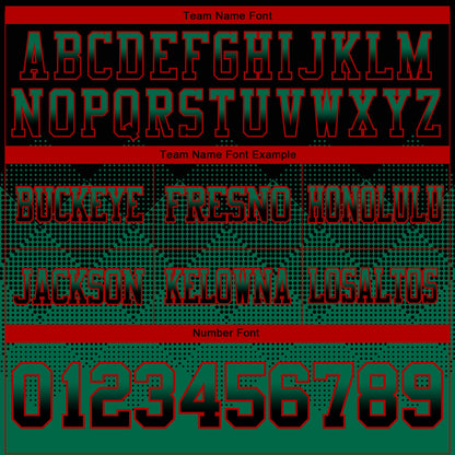 Custom Black Kelly Green-Red Mesh Authentic Gradient Square Shape Flag Football Jersey - Sky-Custom