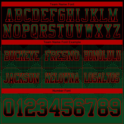 Custom Black Green-Red Mesh Authentic Gradient Square Shape Flag Football Jersey - Sky-Custom