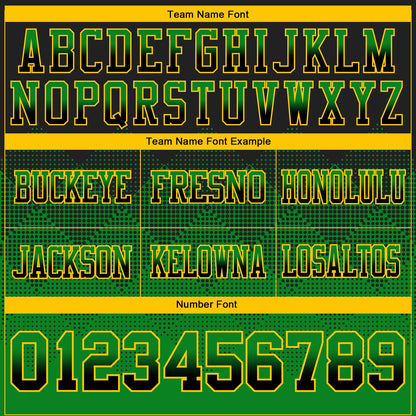 Custom Black Grass Green-Yellow Mesh Authentic Gradient Square Shape Flag Football Jersey - Sky-Custom