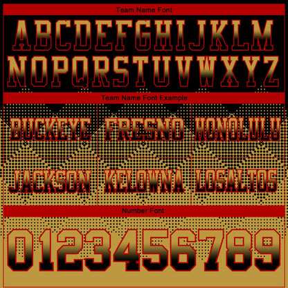 Custom Black Old Gold-Red Mesh Authentic Gradient Square Shape Flag Football Jersey - Sky-Custom