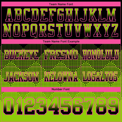 Custom Black Neon Green-Pink Mesh Authentic Gradient Square Shape Flag Football Jersey - Sky-Custom