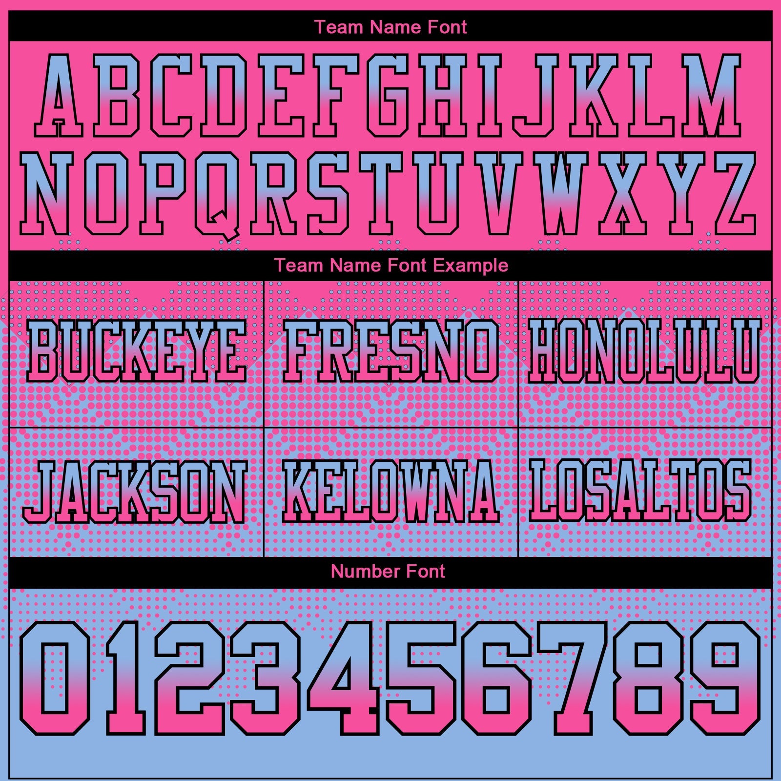 Custom Pink Light Blue-Black Mesh Authentic Gradient Square Shape Flag Football Jersey - Sky-Custom