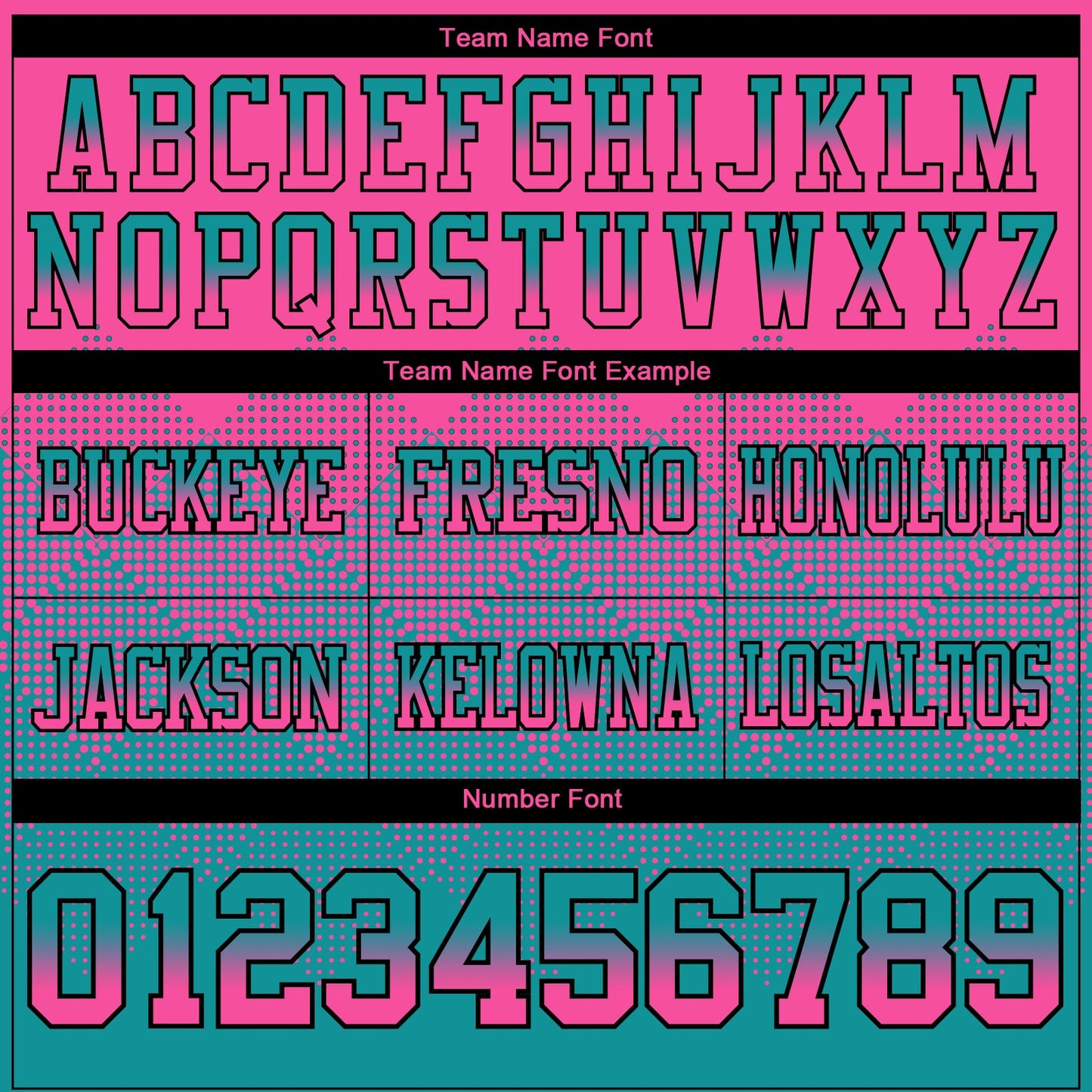 Custom Pink Teal-Black Mesh Authentic Gradient Square Shape Flag Football Jersey - Sky-Custom