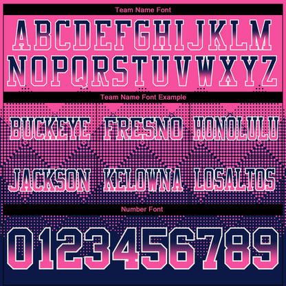 Custom Pink Navy-White Mesh Authentic Gradient Square Shape Flag Football Jersey - Sky-Custom