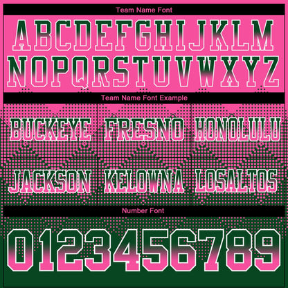 Custom Pink Green-White Mesh Authentic Gradient Square Shape Flag Football Jersey - Sky-Custom