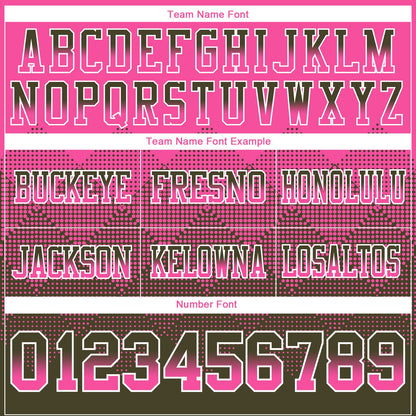 Custom Pink Olive-White Mesh Authentic Gradient Square Shape Flag Football Jersey - Sky-Custom