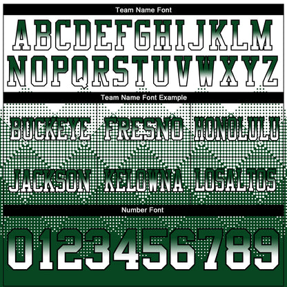 Custom White Green-Black Mesh Authentic Gradient Square Shape Flag Football Jersey - Sky-Custom
