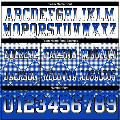 Custom White Thunder Blue-Black Mesh Authentic Gradient Square Shape Flag Football Jersey - Sky-Custom