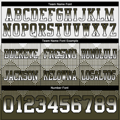 Custom White Olive-Black Mesh Authentic Gradient Square Shape Flag Football Jersey - Sky-Custom