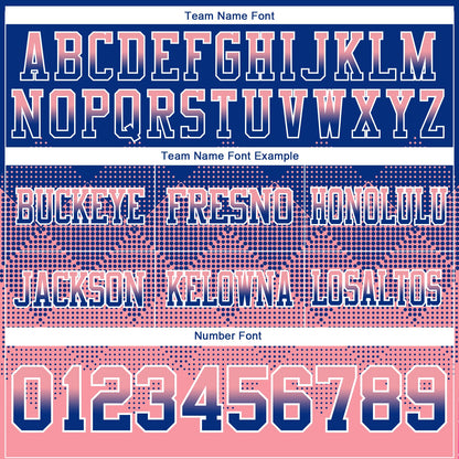 Custom Royal Medium Pink-White Mesh Authentic Gradient Square Shape Flag Football Jersey - Sky-Custom