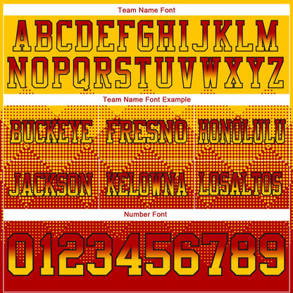 Custom Yellow Red-Black Mesh Authentic Gradient Square Shape Flag Football Jersey - Sky-Custom