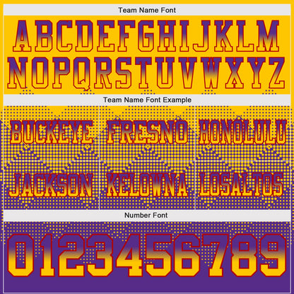 Custom Yellow Purple-Red Mesh Authentic Gradient Square Shape Flag Football Jersey - Sky-Custom